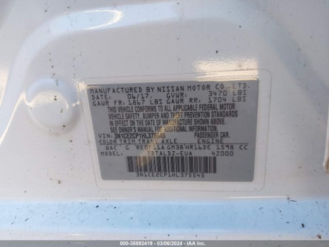 Photo 8 VIN: 3N1CE2CP1HL375545 - NISSAN VERSA NOTE 