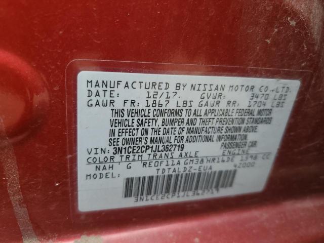 Photo 9 VIN: 3N1CE2CP1JL362719 - NISSAN VERSA NOTE 