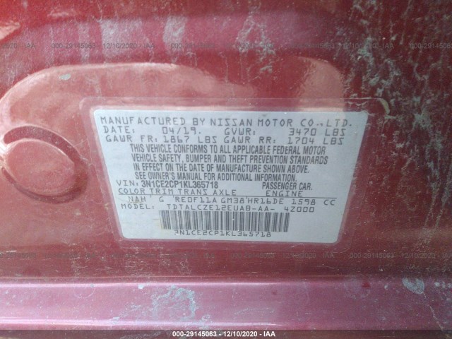 Photo 8 VIN: 3N1CE2CP1KL365718 - NISSAN VERSA NOTE 