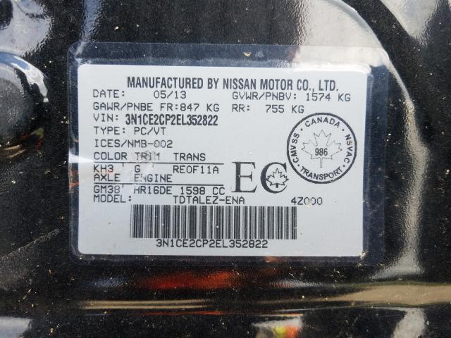 Photo 9 VIN: 3N1CE2CP2EL352822 - NISSAN VERSA NOTE 