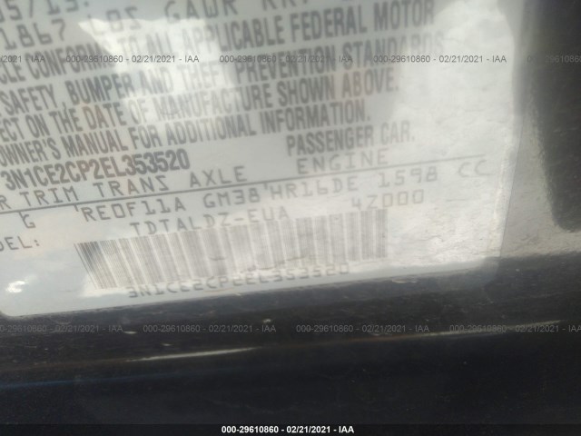 Photo 8 VIN: 3N1CE2CP2EL353520 - NISSAN VERSA NOTE 