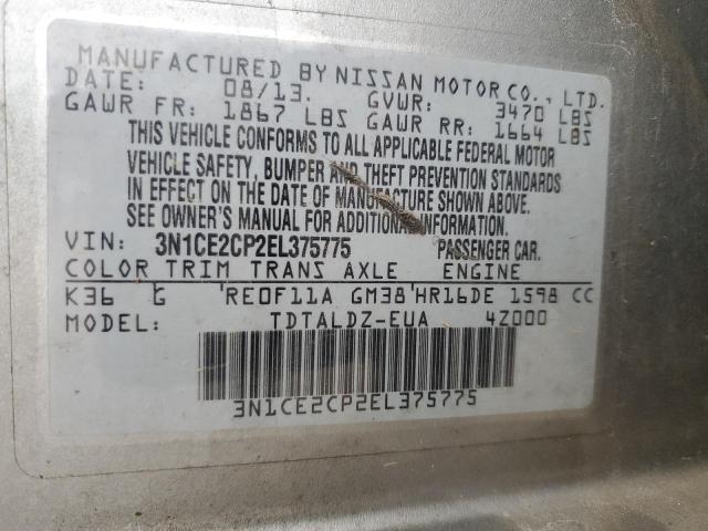 Photo 11 VIN: 3N1CE2CP2EL375775 - NISSAN VERSA NOTE 