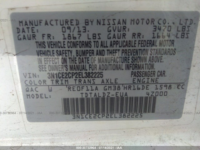 Photo 8 VIN: 3N1CE2CP2EL382225 - NISSAN VERSA 