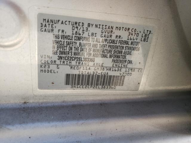 Photo 9 VIN: 3N1CE2CP2EL383360 - NISSAN VERSA NOTE 