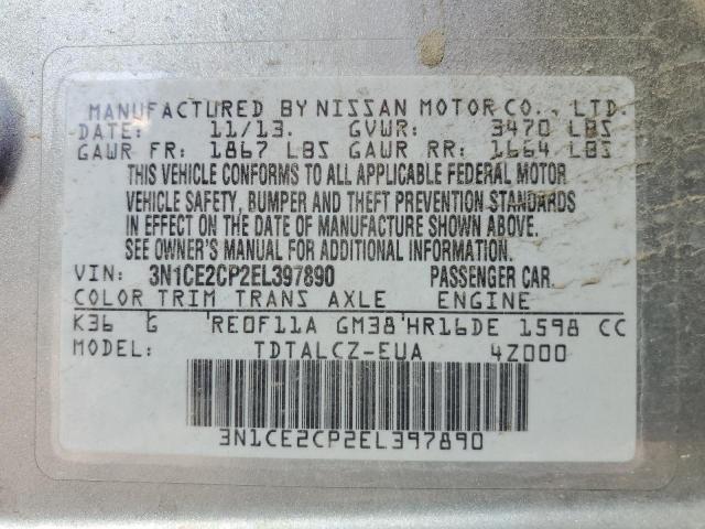 Photo 9 VIN: 3N1CE2CP2EL397890 - NISSAN VERSA NOTE 