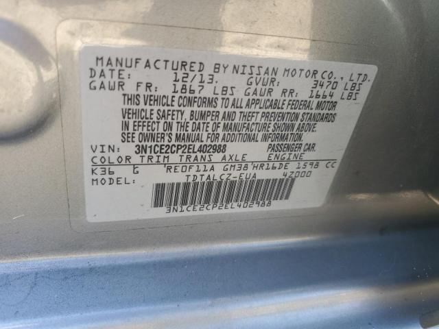 Photo 11 VIN: 3N1CE2CP2EL402988 - NISSAN VERSA NOTE 