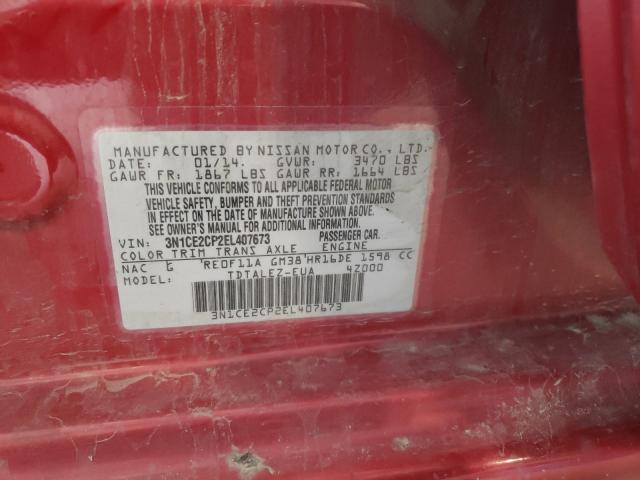 Photo 9 VIN: 3N1CE2CP2EL407673 - NISSAN VERSA NOTE 