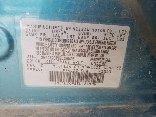 Photo 9 VIN: 3N1CE2CP2EL426496 - NISSAN VERSA NOTE 