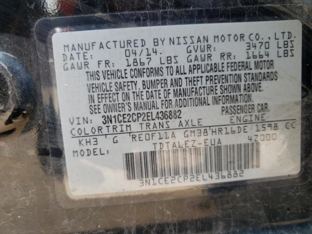 Photo 9 VIN: 3N1CE2CP2EL436882 - NISSAN VERSA NOTE 