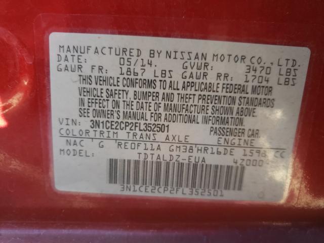 Photo 9 VIN: 3N1CE2CP2FL352501 - NISSAN VERSA NOTE 