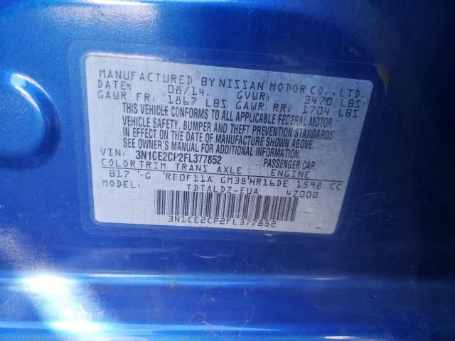 Photo 9 VIN: 3N1CE2CP2FL377852 - NISSAN VERSA NOTE 