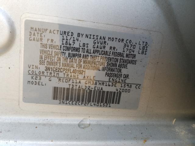 Photo 9 VIN: 3N1CE2CP2FL401521 - NISSAN VERSA NOTE 