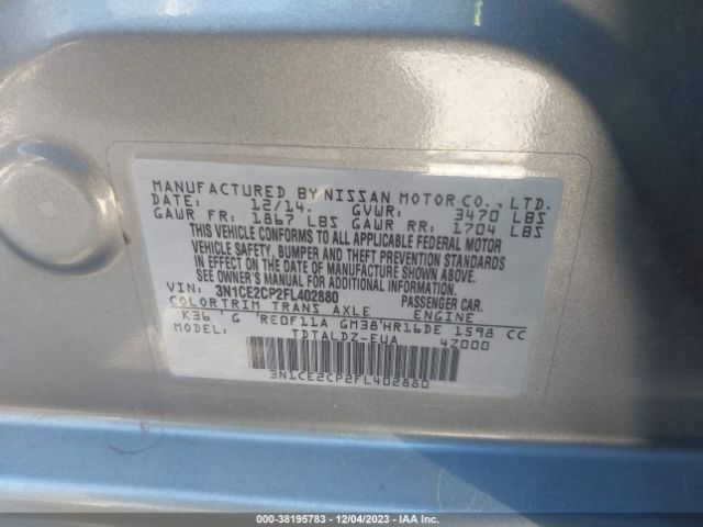 Photo 8 VIN: 3N1CE2CP2FL402880 - NISSAN VERSA NOTE 