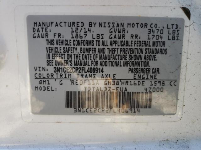 Photo 11 VIN: 3N1CE2CP2FL406914 - NISSAN VERSA NOTE 