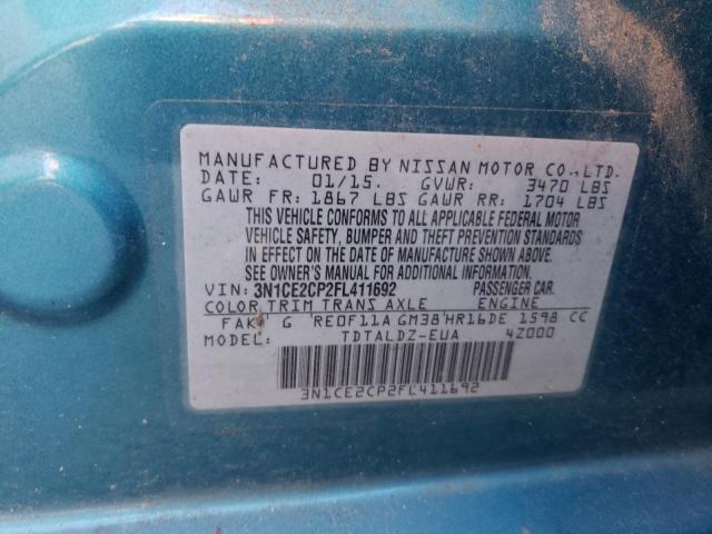 Photo 12 VIN: 3N1CE2CP2FL411692 - NISSAN VERSA 