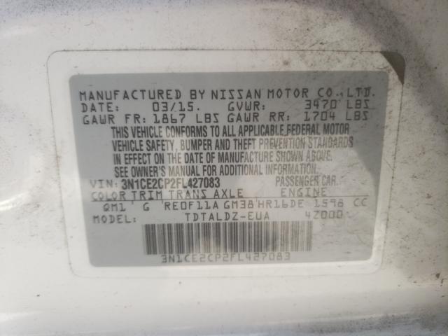 Photo 9 VIN: 3N1CE2CP2FL427083 - NISSAN VERSA NOTE 