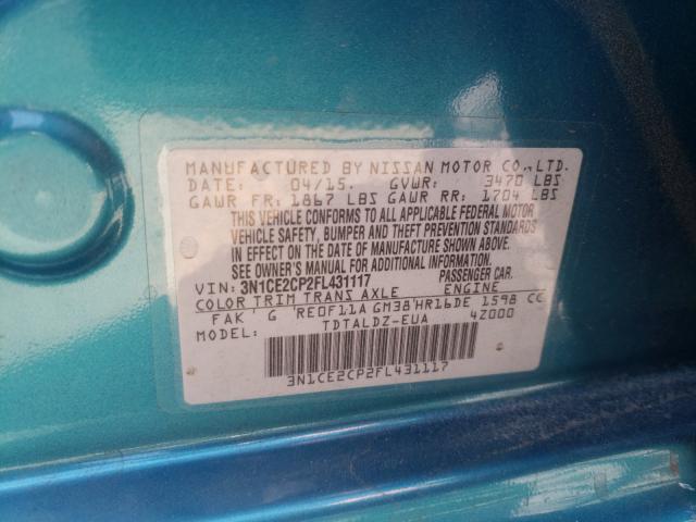 Photo 9 VIN: 3N1CE2CP2FL431117 - NISSAN VERSA NOTE 