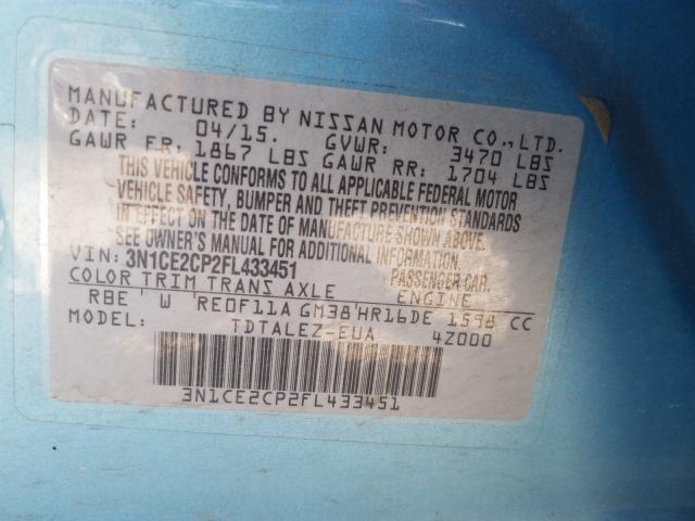 Photo 9 VIN: 3N1CE2CP2FL433451 - NISSAN VERSA NOTE 