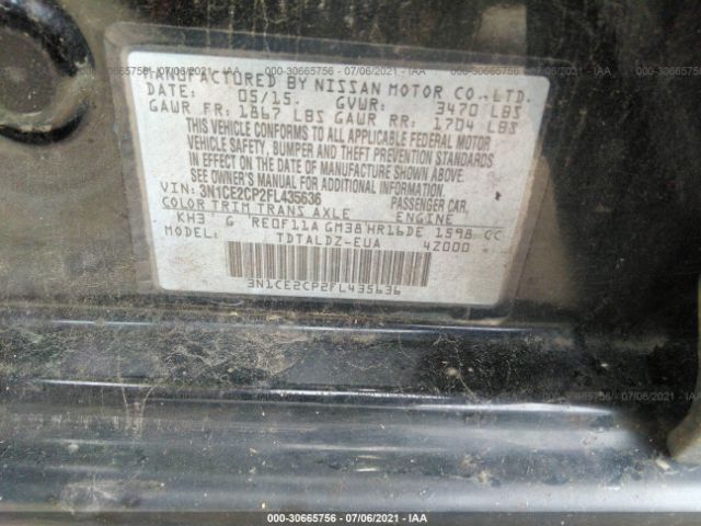 Photo 8 VIN: 3N1CE2CP2FL435636 - NISSAN VERSA NOTE 