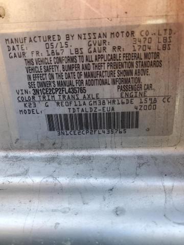 Photo 12 VIN: 3N1CE2CP2FL435765 - NISSAN VERSA 