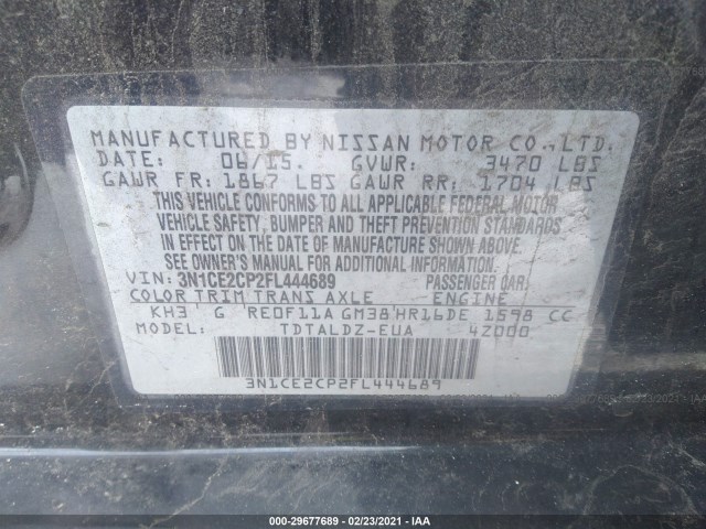 Photo 8 VIN: 3N1CE2CP2FL444689 - NISSAN VERSA NOTE 