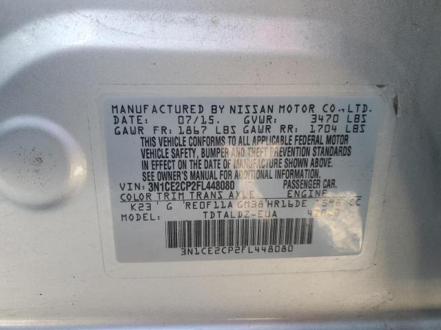 Photo 12 VIN: 3N1CE2CP2FL448080 - NISSAN VERSA NOTE 