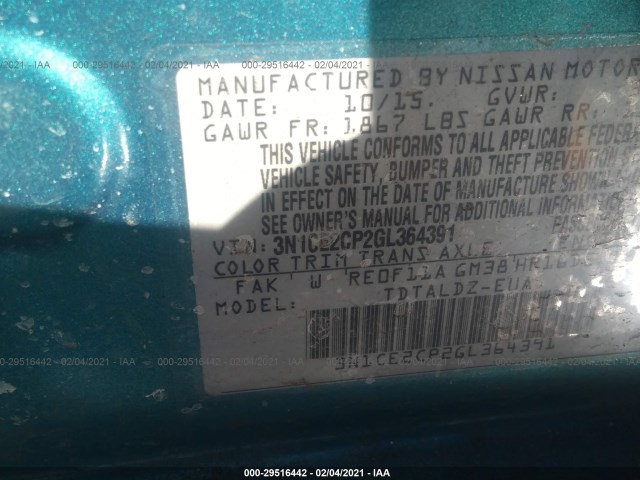 Photo 8 VIN: 3N1CE2CP2GL364391 - NISSAN VERSA NOTE 