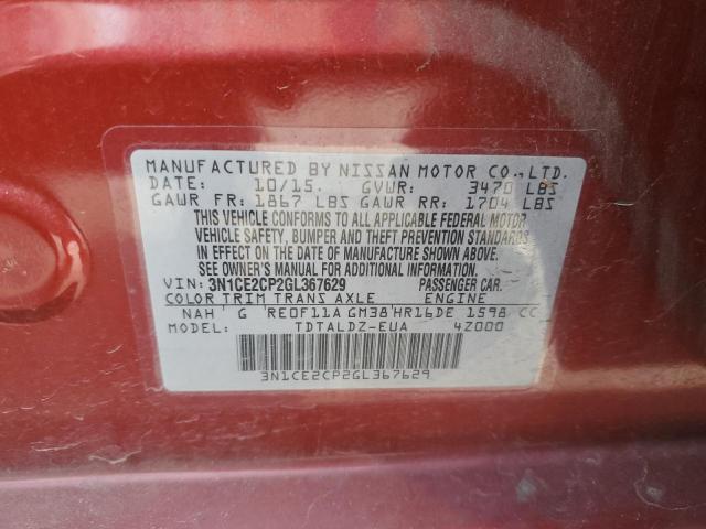 Photo 11 VIN: 3N1CE2CP2GL367629 - NISSAN VERSA 