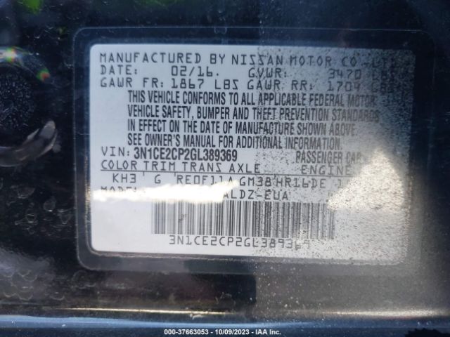 Photo 8 VIN: 3N1CE2CP2GL389369 - NISSAN VERSA NOTE 