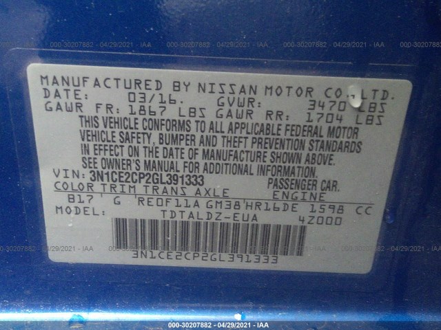 Photo 8 VIN: 3N1CE2CP2GL391333 - NISSAN VERSA NOTE 