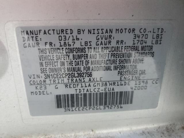 Photo 12 VIN: 3N1CE2CP2GL392756 - NISSAN VERSA NOTE 