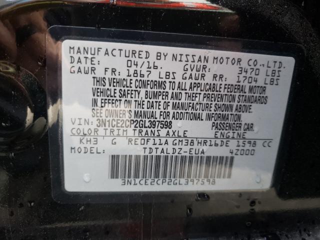 Photo 9 VIN: 3N1CE2CP2GL397598 - NISSAN VERSA NOTE 