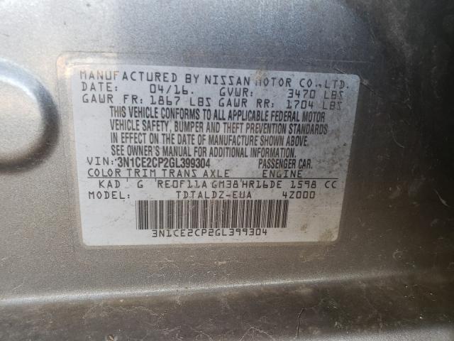 Photo 9 VIN: 3N1CE2CP2GL399304 - NISSAN VERSA NOTE 