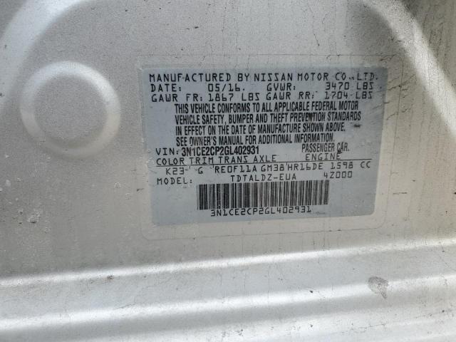 Photo 11 VIN: 3N1CE2CP2GL402931 - NISSAN VERSA 