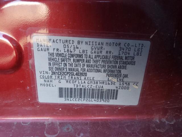 Photo 9 VIN: 3N1CE2CP2GL403920 - NISSAN VERSA NOTE 