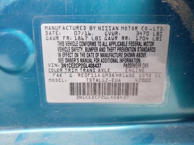 Photo 9 VIN: 3N1CE2CP2GL408437 - NISSAN VERSA NOTE 