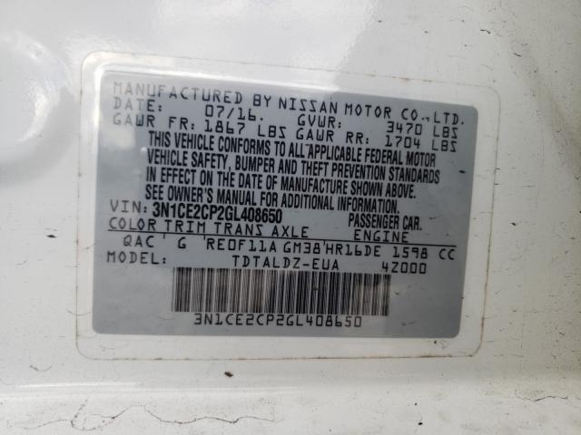 Photo 9 VIN: 3N1CE2CP2GL408650 - NISSAN VERSA NOTE 