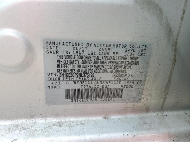 Photo 11 VIN: 3N1CE2CP2HL375196 - NISSAN VERSA 