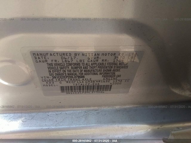 Photo 8 VIN: 3N1CE2CP2HL379586 - NISSAN VERSA NOTE 