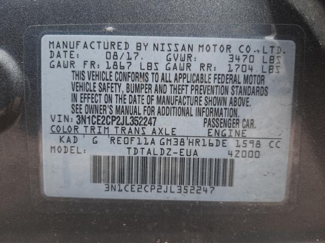 Photo 9 VIN: 3N1CE2CP2JL352247 - NISSAN VERSA NOTE 