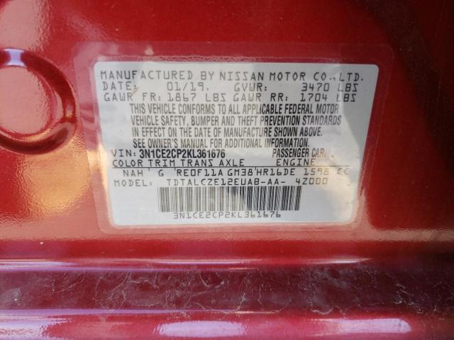 Photo 9 VIN: 3N1CE2CP2KL361676 - NISSAN VERSA NOTE 