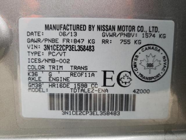 Photo 9 VIN: 3N1CE2CP3EL358483 - NISSAN VERSA NOTE 