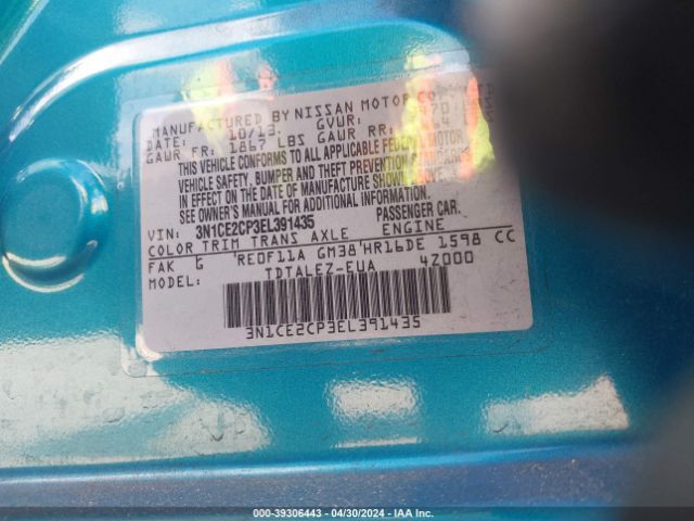 Photo 8 VIN: 3N1CE2CP3EL391435 - NISSAN VERSA NOTE 