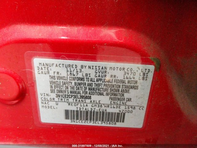 Photo 8 VIN: 3N1CE2CP3EL395808 - NISSAN VERSA NOTE 