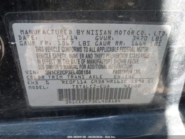 Photo 8 VIN: 3N1CE2CP3EL408184 - NISSAN VERSA NOTE 