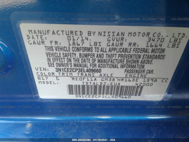 Photo 8 VIN: 3N1CE2CP3EL409660 - NISSAN VERSA NOTE 