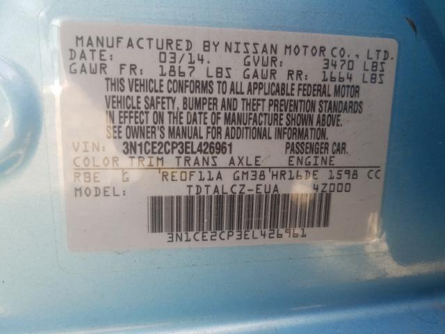 Photo 9 VIN: 3N1CE2CP3EL426961 - NISSAN VERSA NOTE 