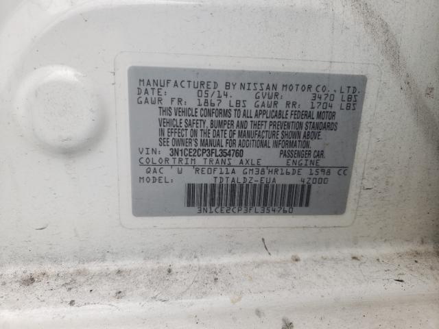 Photo 9 VIN: 3N1CE2CP3FL354760 - NISSAN VERSA NOTE 