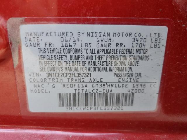 Photo 9 VIN: 3N1CE2CP3FL357321 - NISSAN VERSA NOTE 