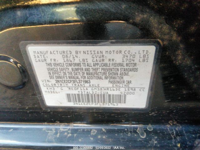 Photo 8 VIN: 3N1CE2CP3FL371963 - NISSAN VERSA NOTE 